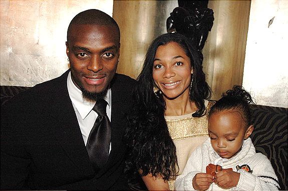 Plaxico, wife, and son