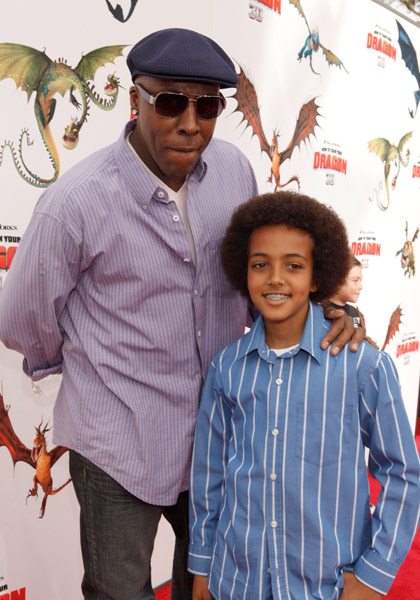 Arsenio Hall And Son Attend A Premiere
