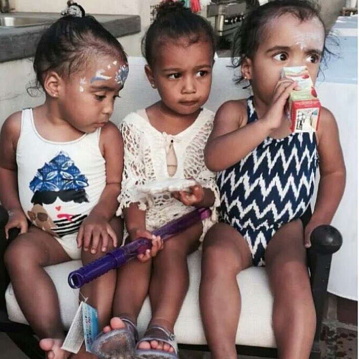 North West Has Some Pool Time Fun With Some Friends