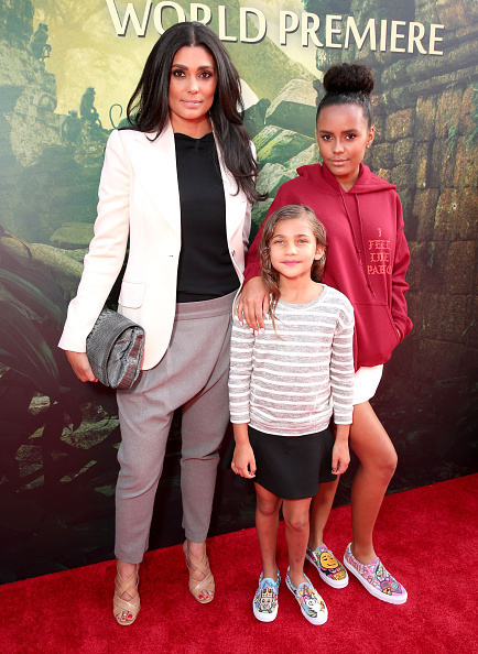 HOLLYWOOD, CALIFORNIA - APRIL 04: (L-R) Fashion designer Rachel Roy and daughters Tallulah Ruth Dash and Ava Dash (R) attend the premiere of Disney's "The Jungle Book" at the El Capitan Theatre on April 4, 2016 in Hollywood, California. (Photo by Todd Williamson/Getty Images)