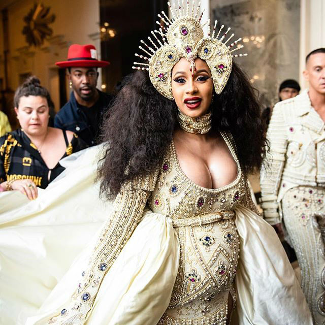 Image result for cardi b met gala pregnant