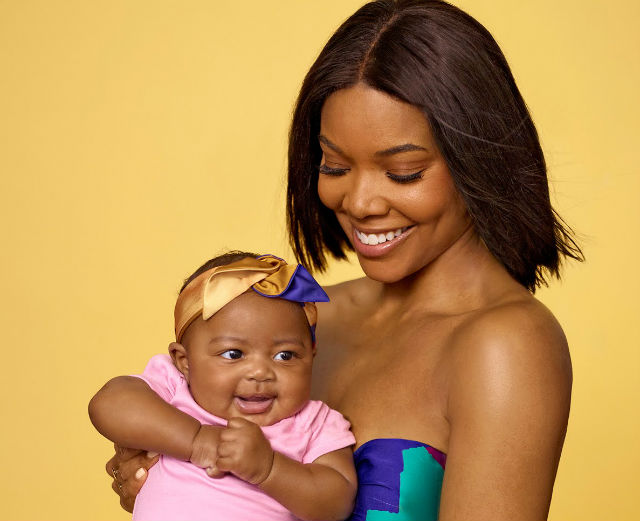 GABRIELLE UNION AND BABY KAAVIA JAMES UNION WADE COVER PARENTS MAGAZINE