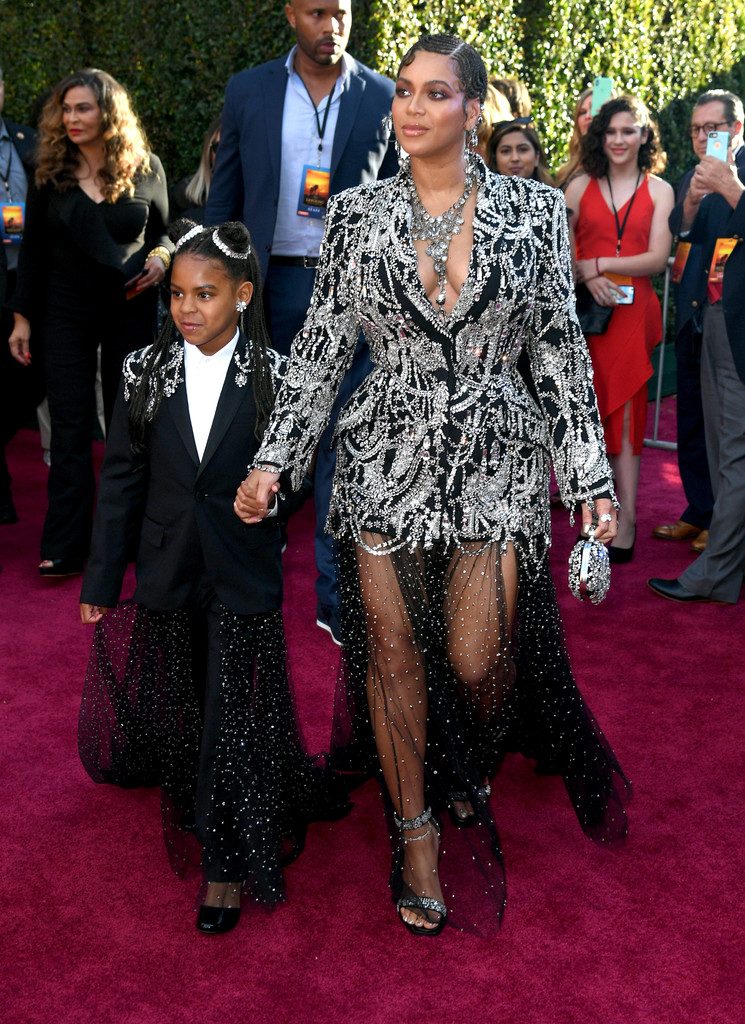 Beyonce And Daughter Blue Ivy Carter Attend The Lion King Premiere In Hollywood