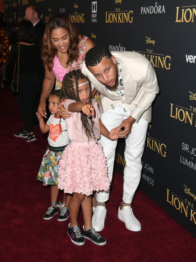 STEPHEN CURRY, AYESHA CURRY AND KIDS ATTEND 'THE LION KING' PREMIERE
