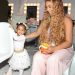Beyonce with twin Rumi Carter at Blue Ivy's Rose Gold Party