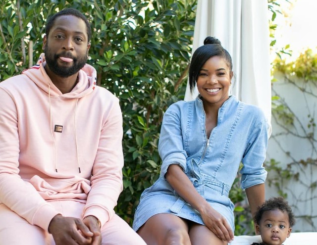 Gabrielle Union Dwyane Wade And Baby Kaavia Pose In Sweet Family Photos