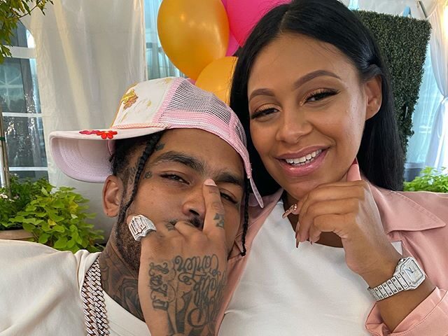 Dave East with kind, Girlfriend Millie Colon 