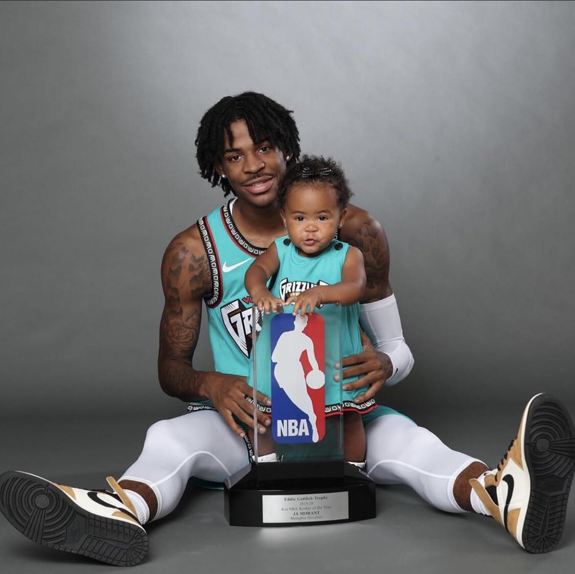 Ja Morant Celebrates Rookie Of The Year Win With His Daughter