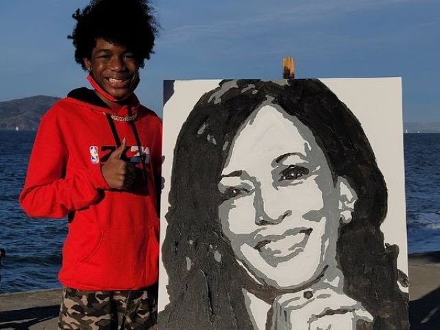 Fourteen Year Old Artist Tyler Gordon Receives Phone Call From Vice President Elect Kamala Harris