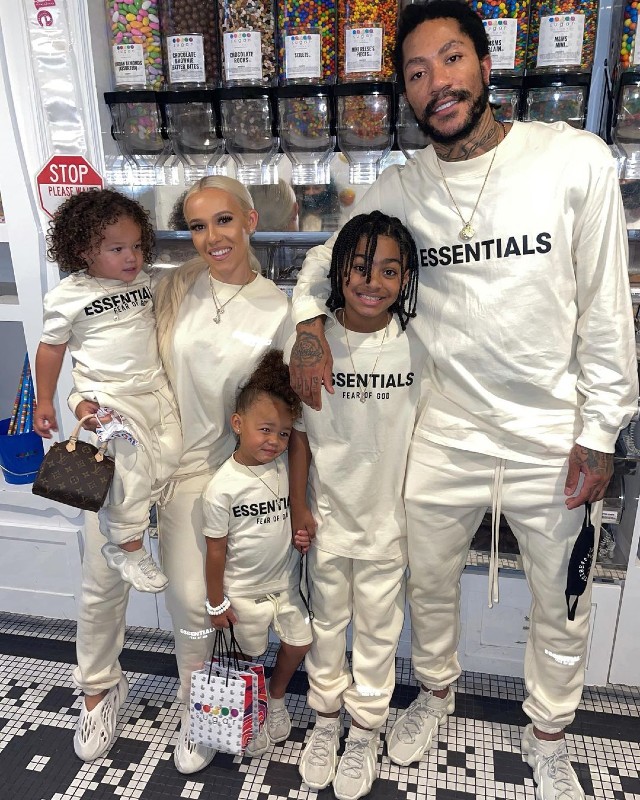 Derrick Rose S Wife Shares Sweet Photo Of Him And Kids On Father S Day