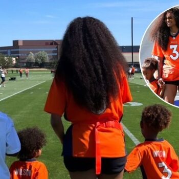 Ciara kids at training camp supporting Wilson