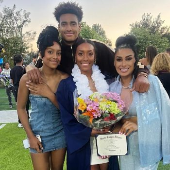 GILBERT ARENAS AND LAURA GOVAN CELEBRATE DAUGHTER IZELA'S HIGH SCHOOL