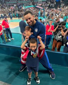 AYESHA CURRY AND SONS CELEBRATE STEPHEN CURRY'S OLYMPIC GOLD AMID PARIS