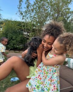 'MY WIFE AND KIDS STAR' PARKER MCKENNA POSEY POSES IT UP WITH HER MINI-ME