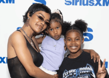 Teyana Taylor and daughters. Noam GALAI/GETTY IMAGES; BCKONLINE