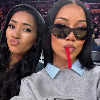 JHENÉ AIKO AND DAUGHTER NAMIKO ENJOY A FUN NIGHT AT LAKERS GAME