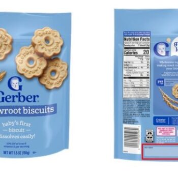 GERBER RECALLS BABY BISCUITS OVER POSSIBLE PLASTIC CONTAMINATION