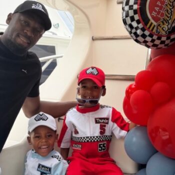 USAIN BOLT CELEBRATES TWIN SONS THUNDER AND SAINT LEO ON THEIR 5TH BIRTHDAY