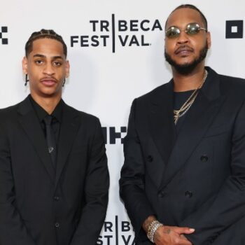CARMELO AND KIYAN ANTHONY CELEBRATE BORN MELO DEBUT AT TRIBECA FESTIVAL