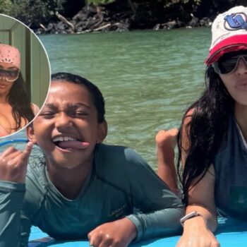 KIM KARDASHIAN AND LEWIS HAMILTON ENJOY HAWAII TROPICAL VACATION WITH HER KIDS